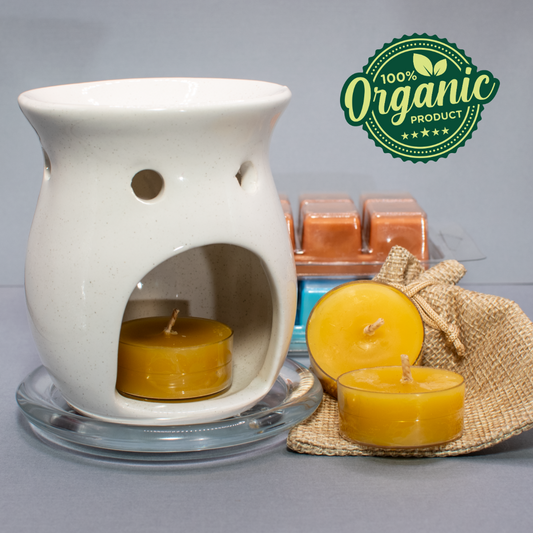 Handcrafted White Wax Warmer Gift Set